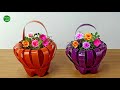 Amazing Basket Flower Pot from Recycled Plastic Bottle | Plastic Bottle Flower Vase Craft | DIY