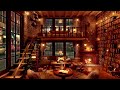 Piano Relaxing Jazz Music & 4K Coffee Shop Bookstore Ambience | Smooth Jazz Music to Work,Read,Sleep