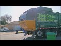 Waste Management Stand Up Cab ACX Mcneilus ZR on Recycle Cart Lines & Greenwaste!