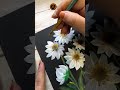 How to draw simple acrylic flower one stroke technique