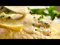 GRILLED FISH WITH LEMON BUTTER CREAMY SAUCE