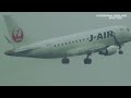 [21Minutes] HEAVY CROSS WIND & BAD WEATHER Plane Spotting TAKEOFF&LANDING/Kagoshima Airport JAPAN 4K