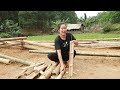 #familyfarm : The process of building a bamboo house, Making a kitchen, Making a bathroom