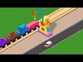 Colors for Children to Learn with Truck Transporter Toy Street Vehicles - Educational Videos