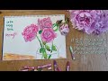 [vlog] 🌺How flower changes my daily life | Drawing Peony with Crayon🎨