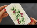 The most attractive flower painting with watercolor/flower painting with shiny and metallic colors
