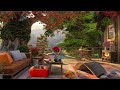 Sunny Day Ambience with Spring  Balcony with Beautiful Piano Music &  Soothing Nature Sounds