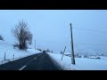 Snowy Drive in Switzerland ￨4K