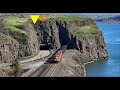 Mighty Columbia River Gorge Trains (4K) | March 15, 2024