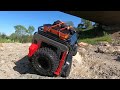 TRX4 DEFENDER, First run on some rocks no edit .All stock.