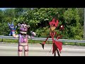 The Trio is stuck in the middle of a road (Credits go to scott cawthon and Vivziepop)