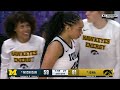 Stuelke Hurts Ankle After Scoring On Caitlin Clark's Dime, Crowd Chants Her Name | Iowa vs Michigan