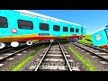 FIVE TRAINS CROSSED ON THE MOST DANGEROUS U TURN AND FLYING RAILROAD ▶️ Train Simulator | CrazyRails