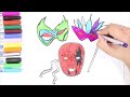 How to draw and color carnival mask step by step | Drawing Tutorials For Kids #drawing #kidsvideo