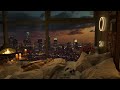 4K Cozy Bedroom With A Night View Of Los Angeles - Smooth Piano Jazz Music for Relaxing, Chilling