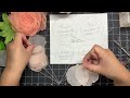 How to make peonies with organza / Como hacer peonías con organza