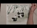 画熊猫翠竹 Painting pandas and bamboos Andyart10