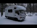 Winter storm camping 4WD JDM. Plus fixing a leaking O-ring on oil cooling pipe (4JG2 Isuzu engine).