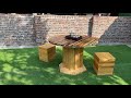 Clever DIY Recycled Furniture Ideas for Outdoor Living // Cool Wooden Cable Reel Recycling Ideas