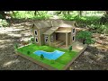 Building A Beautiful Mansion House From Cardboard ( Dream House ) - Project for School