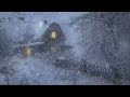 Fall Asleep Instantly With Frosty Snowstorm Sounds - Intense Blizzard At The Wooden House