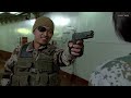 Wu Jing vs. mercenaries in sniper duel, ending with hand-to-hand combat.