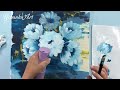 Easy Acrylic Painting Technique / How to Paint Abstract Flowers