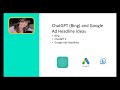 ChatGPT 4 (Bing) and Google Ad Headline ideas