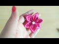 How to make satin ribbon flowers step by step | satin flower making for frocks