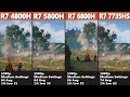 Ryzen 7 4800h vs 5800h vs 6800h vs 7735hs Gaming Benchmark | Which one is better? | #rtx3050