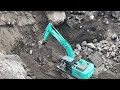 Sand Mining indonesia | EXCAVATOR WORKS DIGGING SAND |CLIFF COLLAPSES