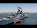 Moving Battleship New Jersey | 8K Drone Footage