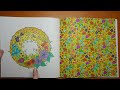 Completed Adult Colouring Book Flip Through - World of Flowers by Johanna Basford