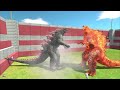 2vs2 Battle Tournament Godzilla Kaiju - Animal Revolt Battle Simulator