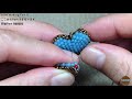 【DIY】Beaded heart pendant necklace by Peyote Stitch * Tutorialビーズステッチペヨーテステッチでハート形ペンダント仙人掌技法制作串珠爱心项链