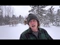 Winter Snowstorm Hits Our Off Grid Cabin In Northern Minnesota