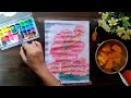 Easy watercolour painting step by step for kids for beginners / Watercolour flowers painting