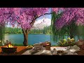 SPRING AMBIENCE & CHERRY BLOSSOMS | 🌸🌺🌸 Relaxing Nature Sounds with Campfire