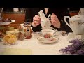 ASMR⼁TEA PARTY FOR TWO ☕ (Roleplay, Eating, Fabric Sounds, Whispers, Hand Movements, Mouth Sounds)