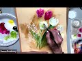 Learn to Paint One Stroke - Relax and Paint With Donna:  Pink and White Tulips | Donna Dewberry 2023
