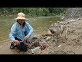 Harvesting honey, cucumbers, chicken eggs, plums and stream crabs for sale, fish pond renovation