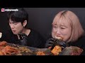 SUB)ASMR MUKBANG 레전드컴백!🔥핵매운🐙🦀해산물먹방3탄!🦐🦑문어+대왕키조개+꽃게+낙지+블랙타이거새우+전복.각종해물,미나리까지!SpicySeafoodEatingshow!