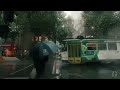Long walk through Melbourne CBD in heavy rain  (Umbrella Binaural 3D City Sounds 4K ) 🎧