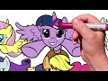 Coloring Pages MY LITTLE PONY - Mane Six. How to color My Little Pony. Easy Drawing Tutorial. MLP