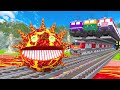 【踏切アニメ】スマートトレインSPIDER THOMAS TRAINS VS PACMAN 🚦Fumikiri 3D Railroad Crossing Animation #train