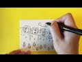 How to draw Cartoon Symbols of Mount Rushmore