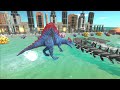 Spinosaurus Dinosaurs Evolution VS Megalodon and Aquatics Team