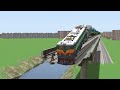 5 Trains vs Broken Bridge Crash Train || BUMPY RAILROAD || Indian Train Simulator #train #trains