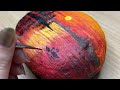 Sunset 🌅 Acrylic painting for beginners | Sunset Stone Painting