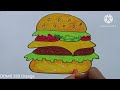 How To Draw Burger 🍔 || BURGER DRAWING ||